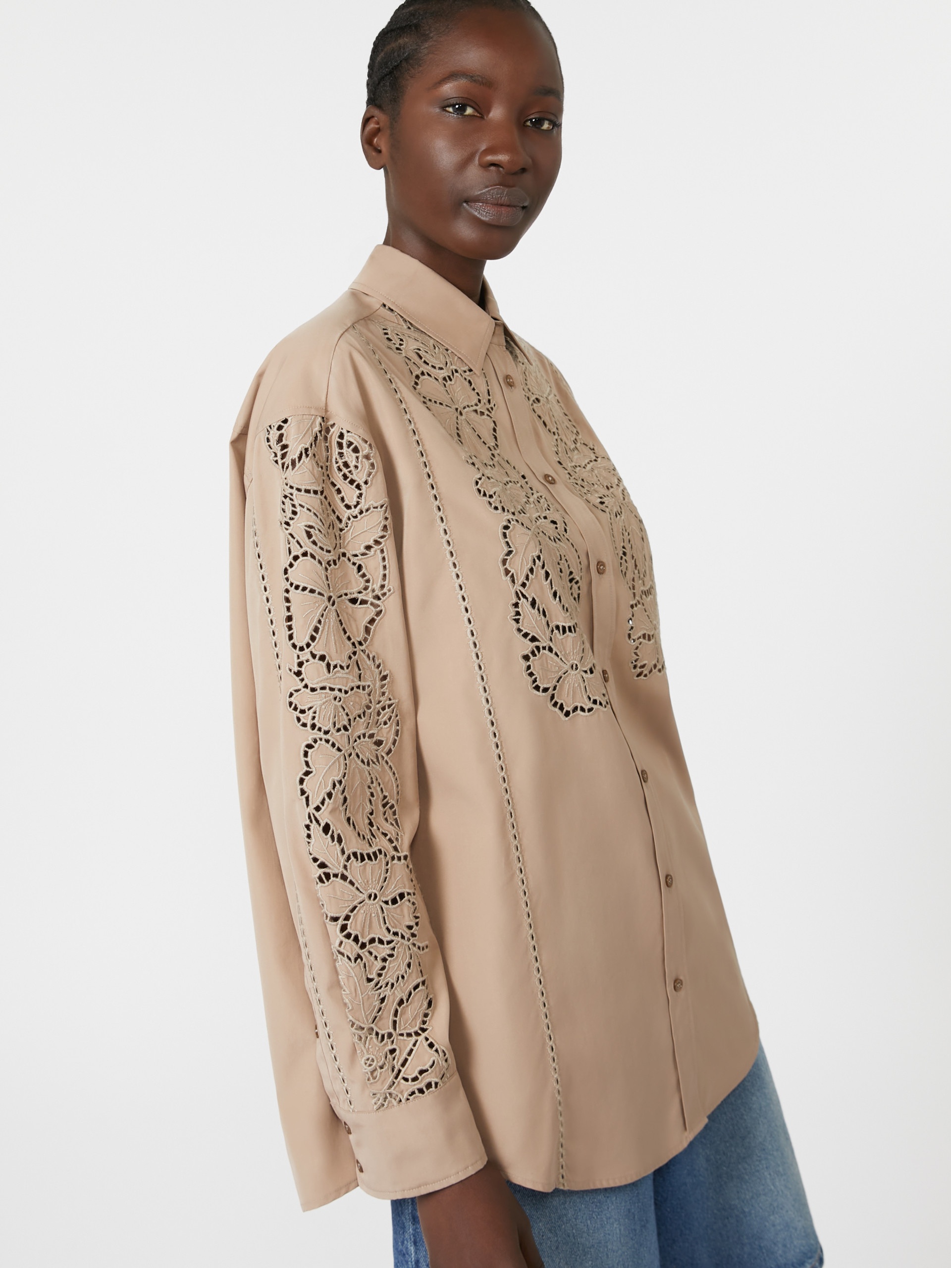 ELMI Relaxed-fit embroidered poplin shirt - 5