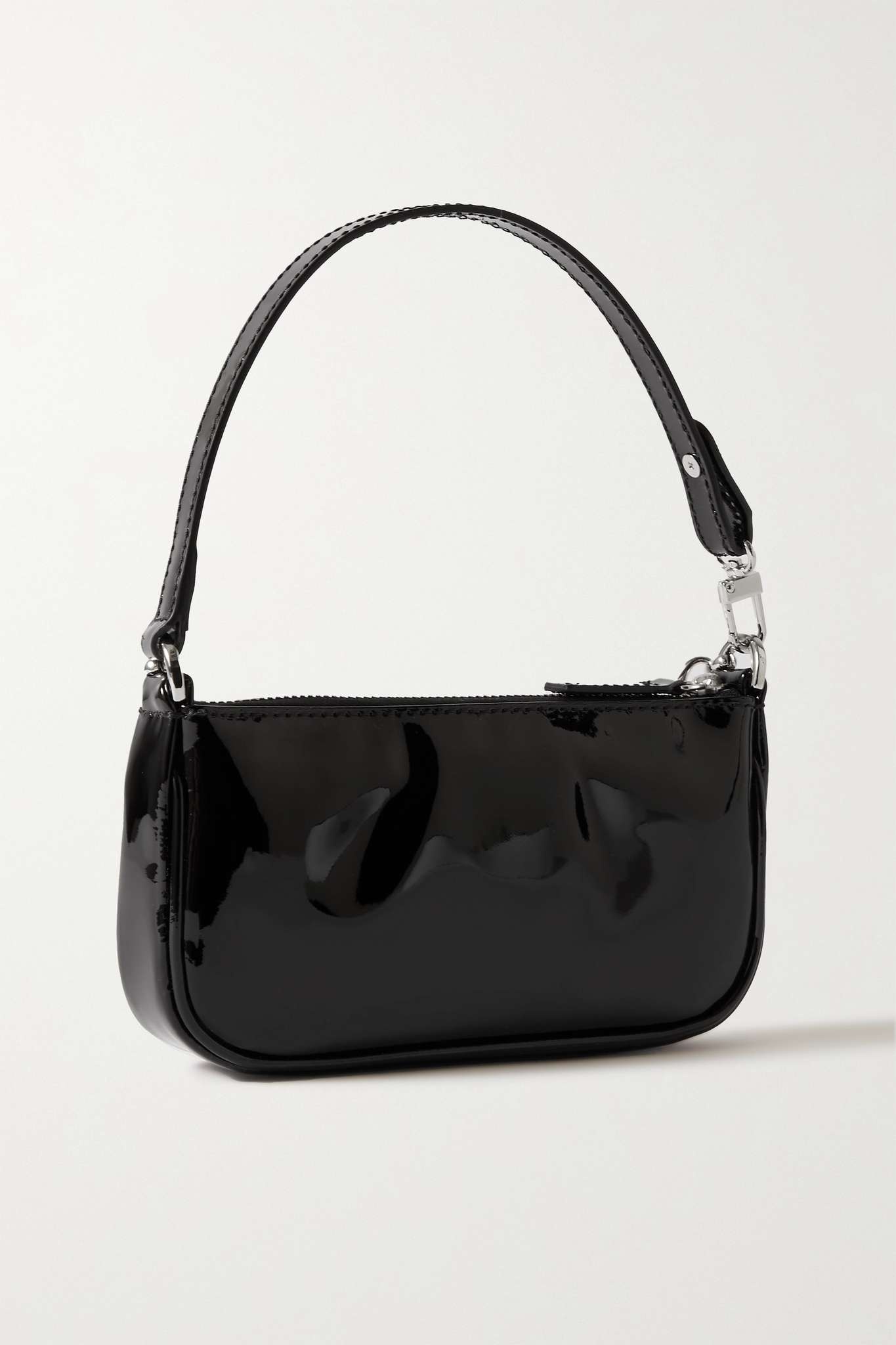 Rachel mini chain-embellished patent-leather shoulder bag - 3