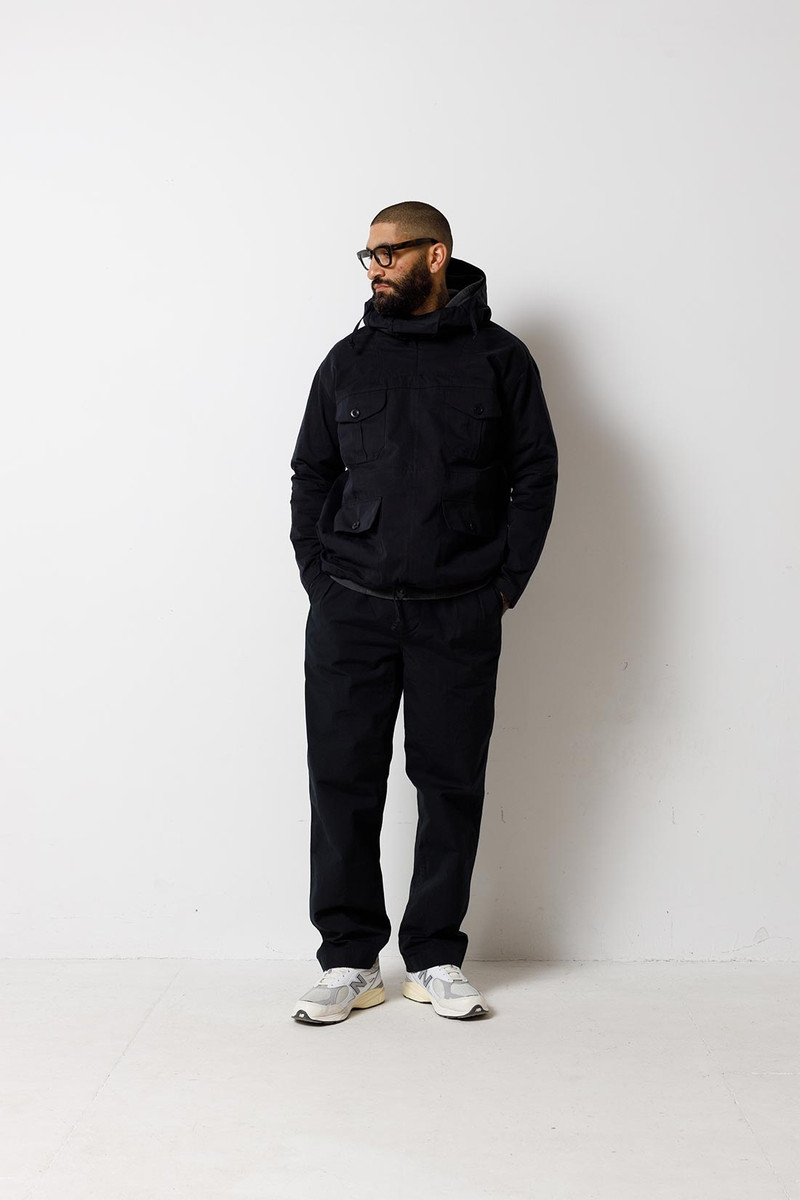 Nigel Cabourn Pleated Chino Ripstop in Black outlook
