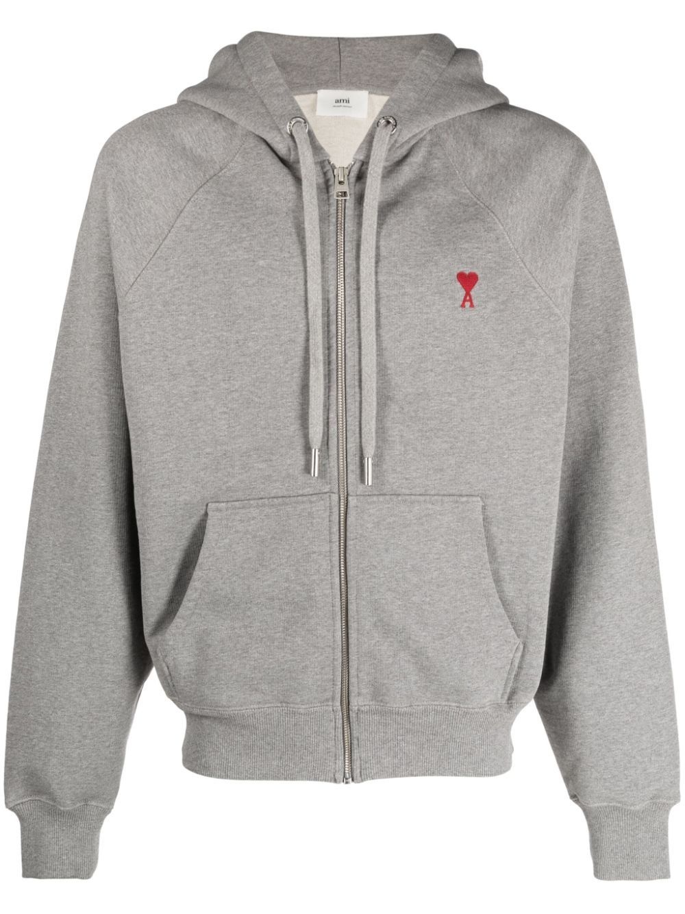 Ami de Coeur-embroidered zip-up hoodie - 1