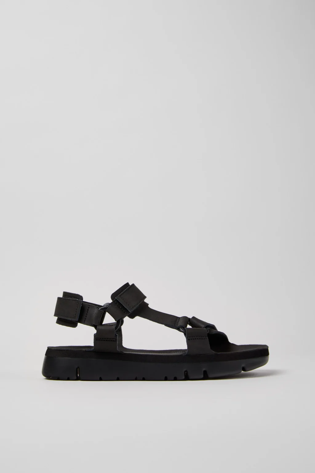 Oruga Black leather sandals for men - 1