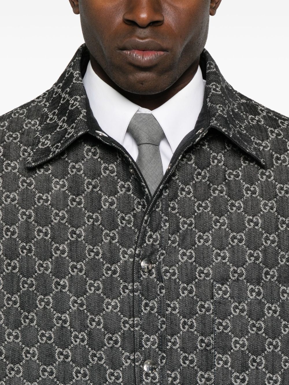 GG jacquard reversible shirt - 5