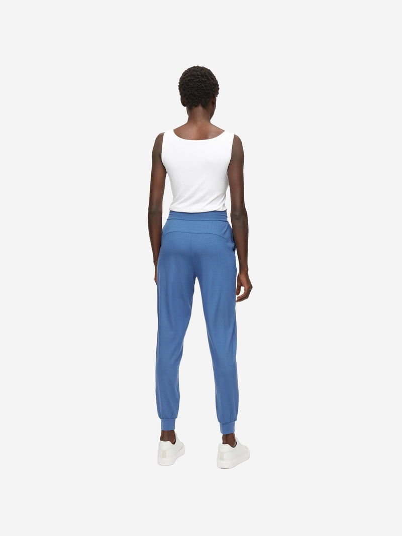 Women's Track Pants Basel Micro Modal Stretch Storm Blue - 4
