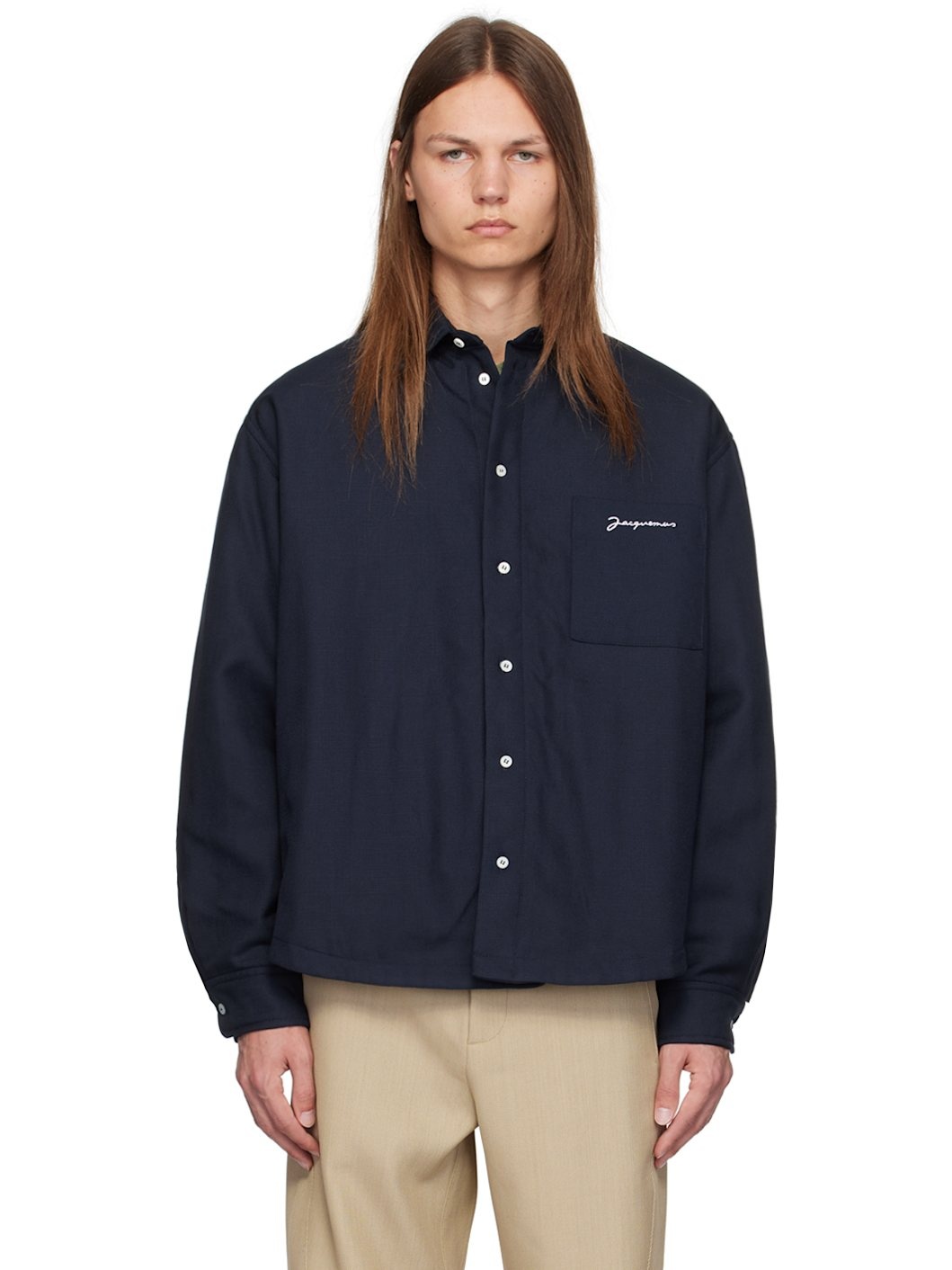 Navy La Casa 'La chemise Boulanger' Jacket - 1