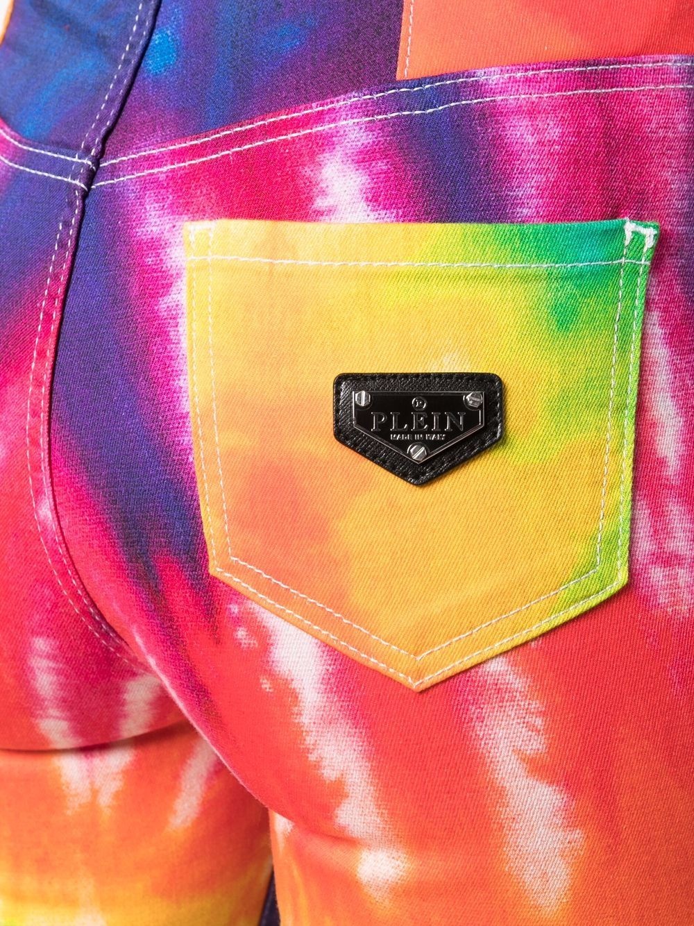 tie dye print skinny jeans - 5