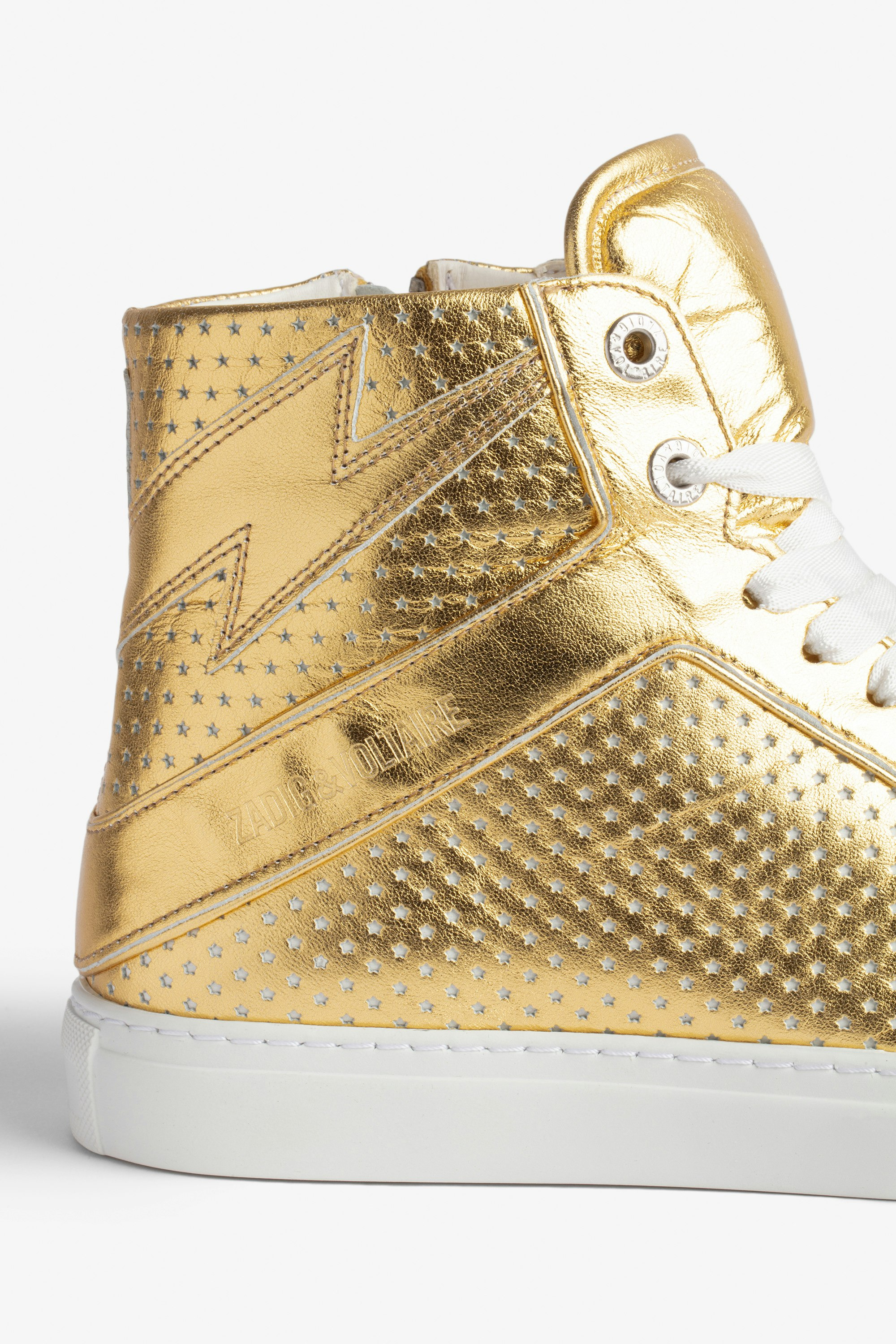 ZV1747 High Flash Vintage Metal Sneakers - 5