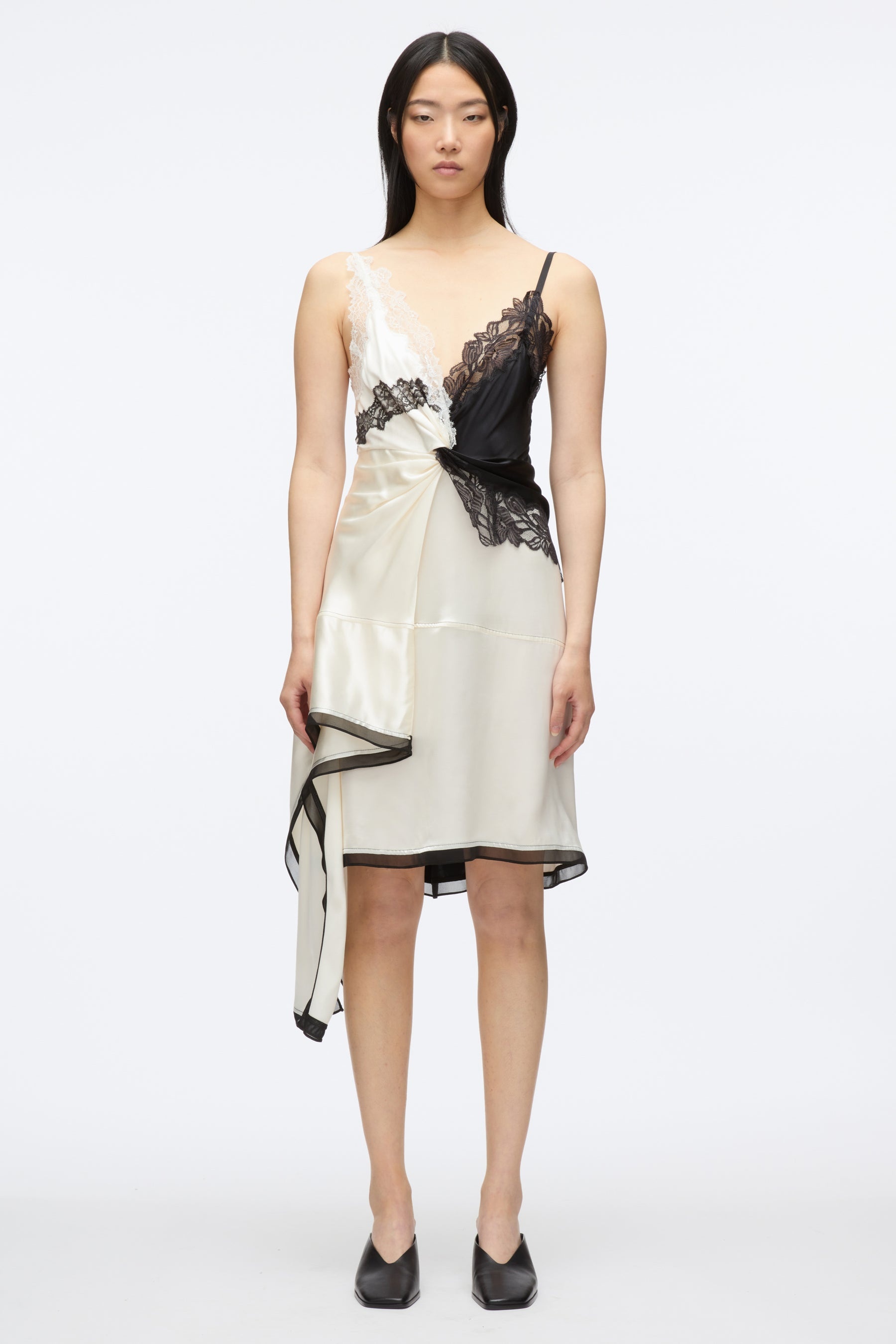 Liquid Satin Twist Slip Dress - 2