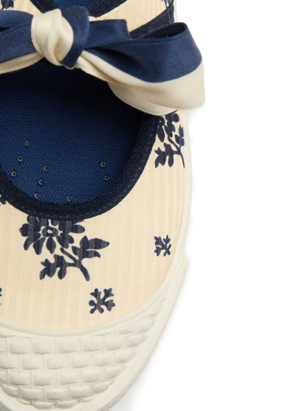 VLogo-plaque floral-print ballerina shoes - 5