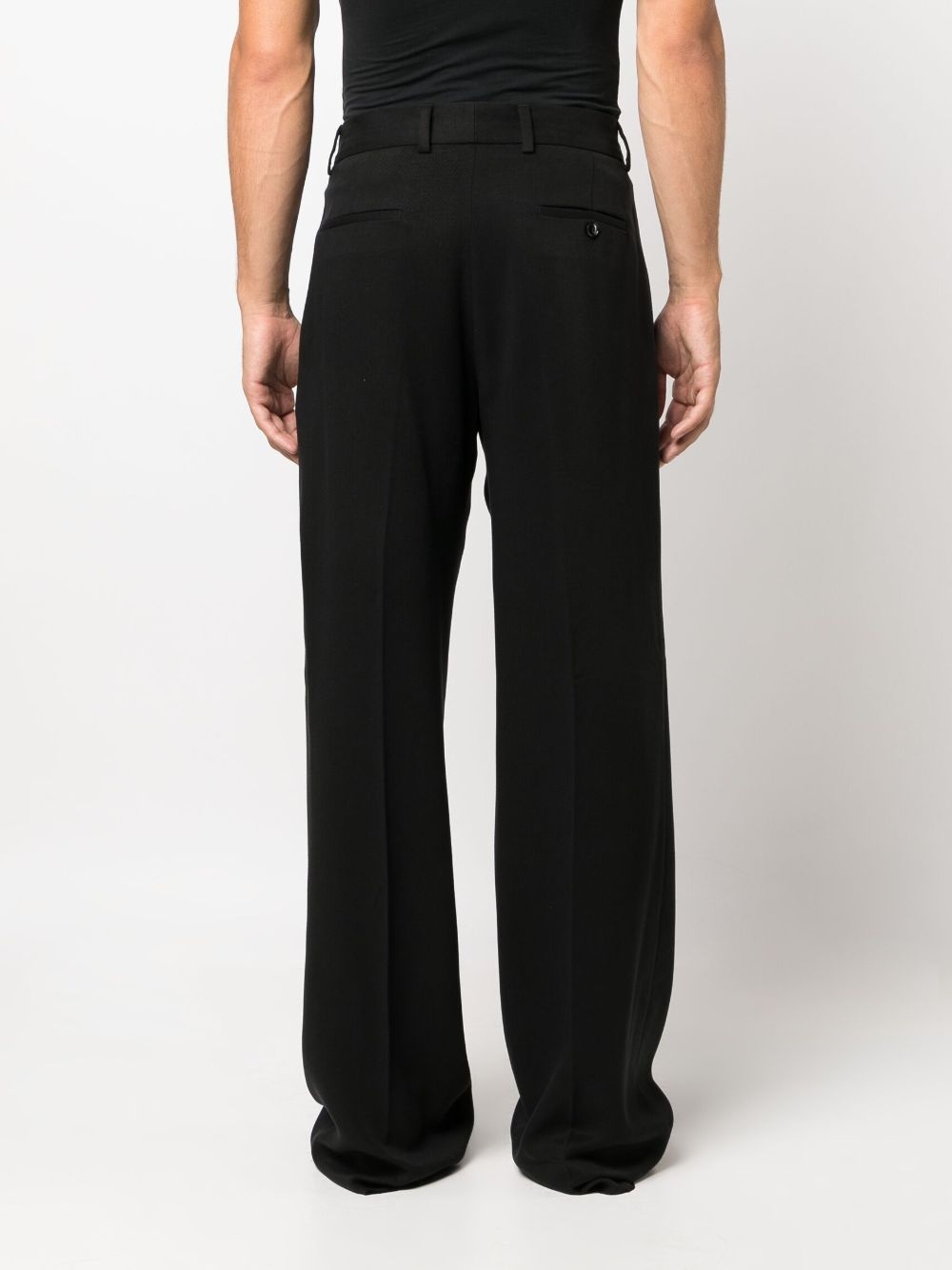 box-pleat straight-leg trousers - 4