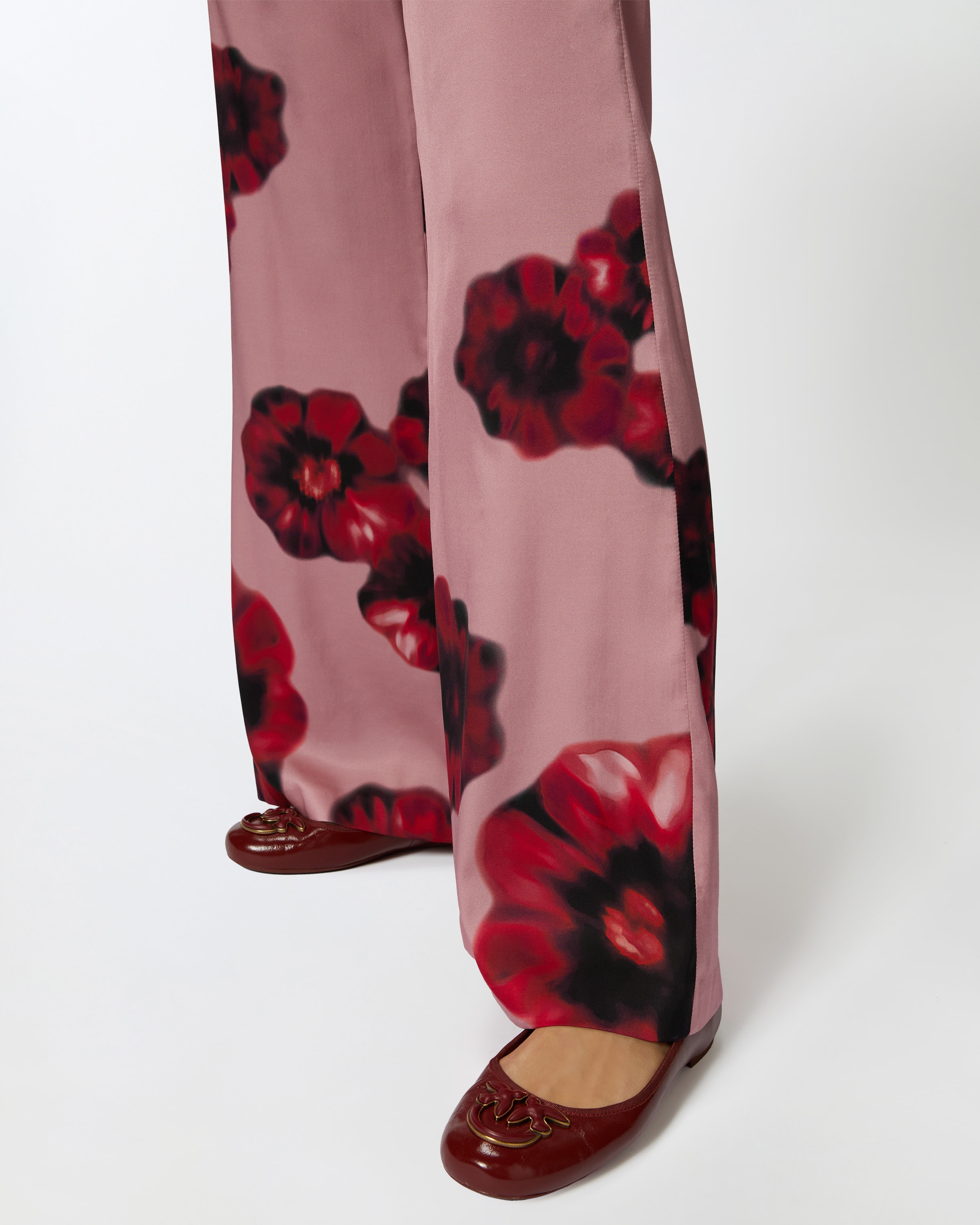 SATIN TROUSERS WITH FLORAL PRINT - 5