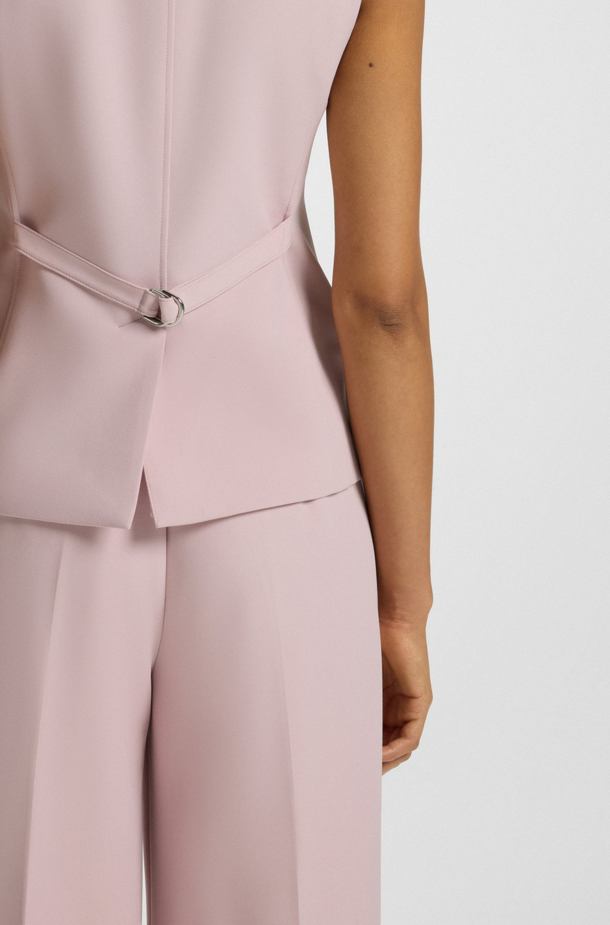 ADJUSTABLE WAISTCOAT IN STRETCH CREPE - 6
