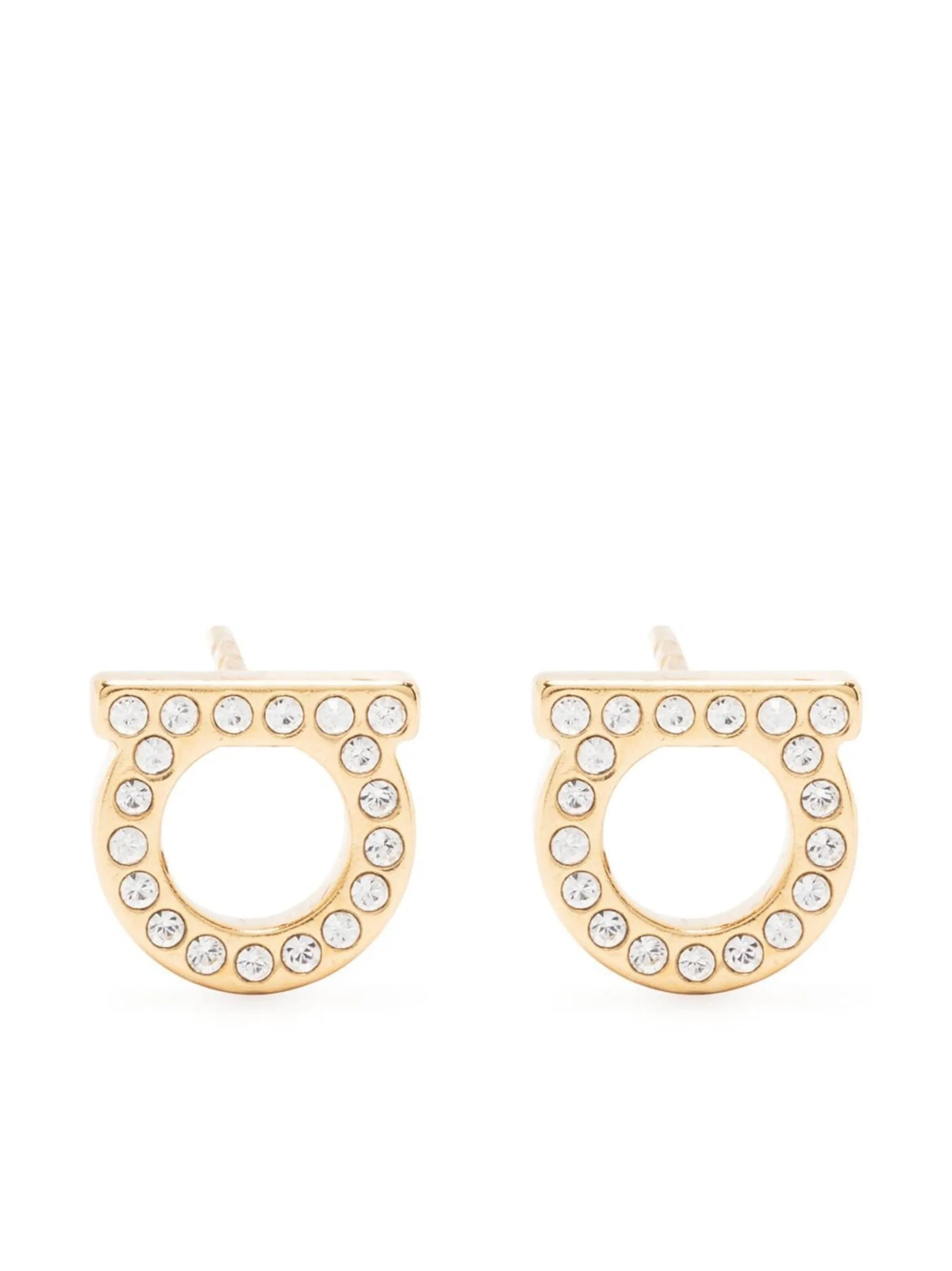 Ferragamo Gancini Embellished Earrings - 1