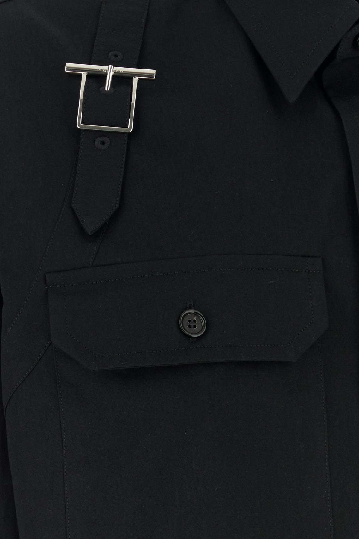 Black poplin shirt - 3