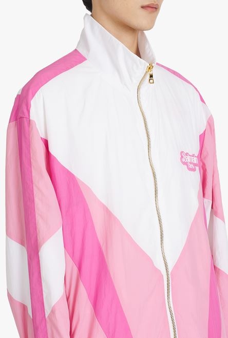 Balmain x Barbie - Pink and white nylon jacket - 8