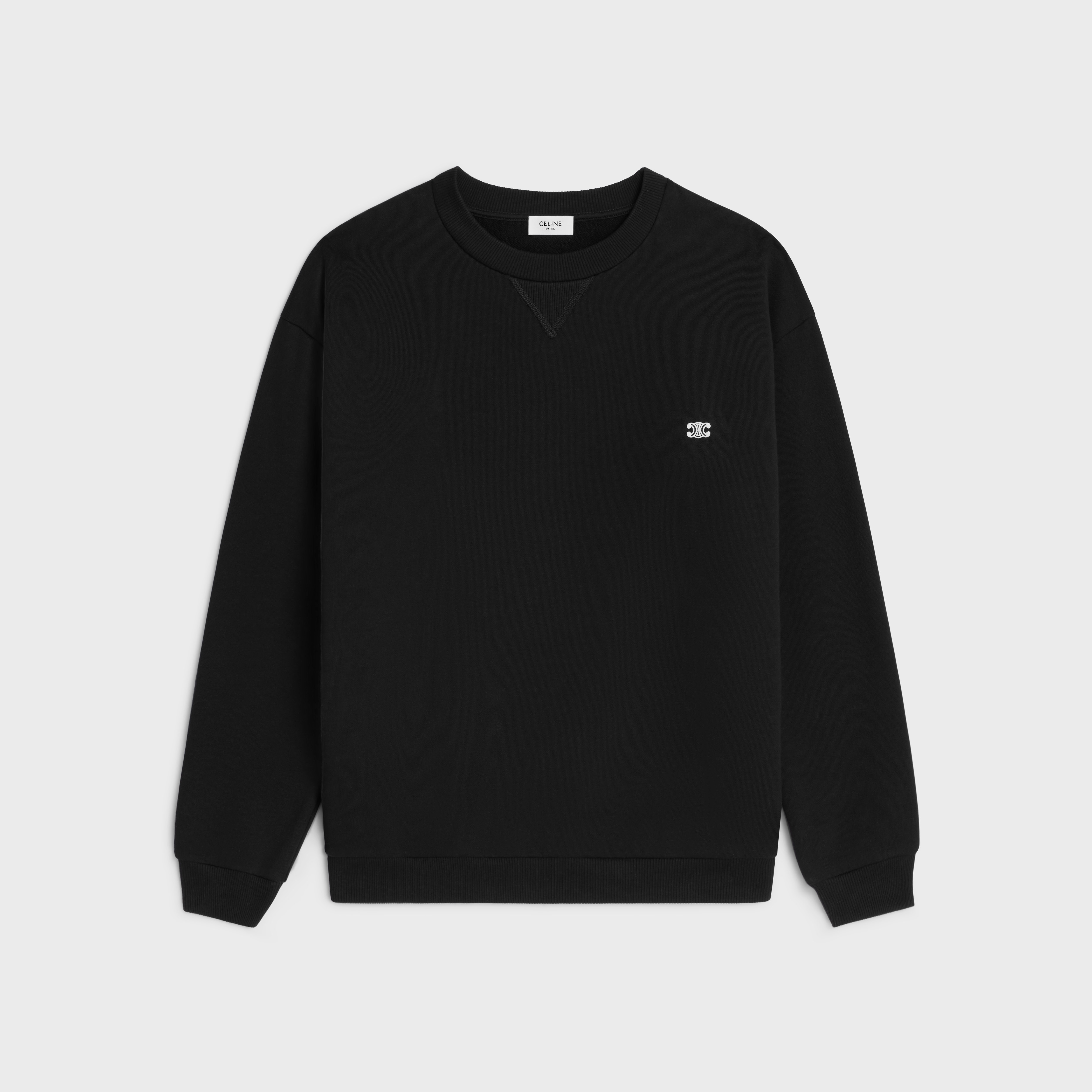 loose triomphe sweatshirt in cotton fleece - 1