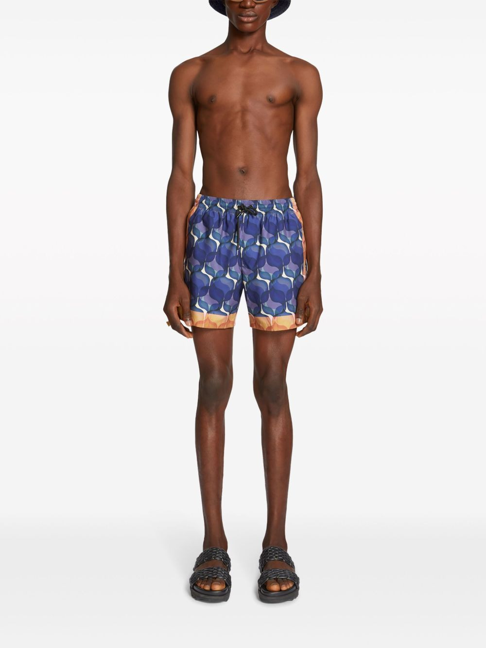 geometric-print swim shorts - 3