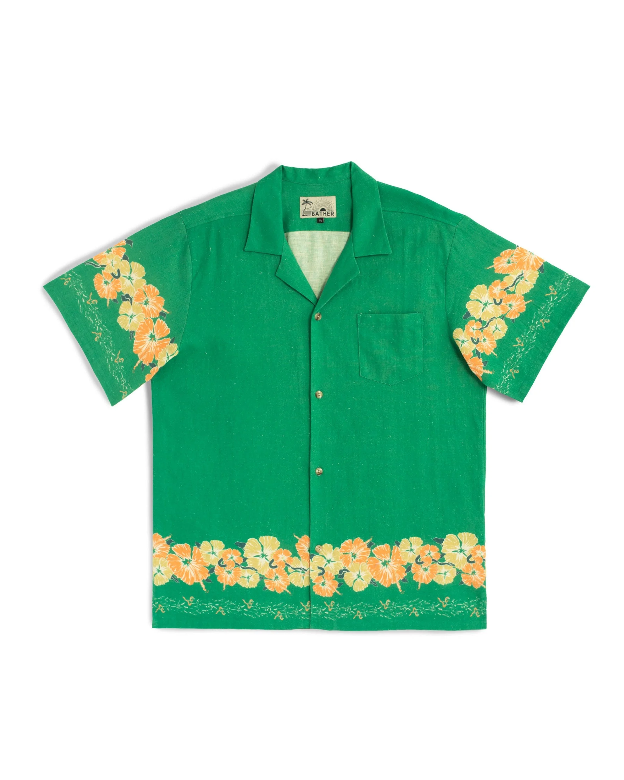 Moss Ornate Bloom Camp Shirt - 1