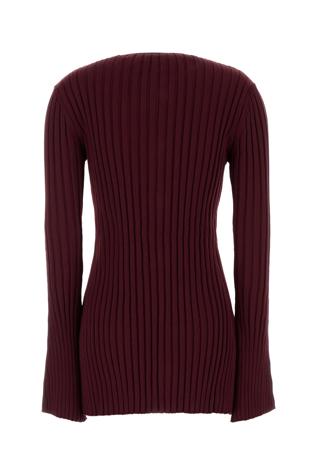 Burgundy cotton cardigan - 2