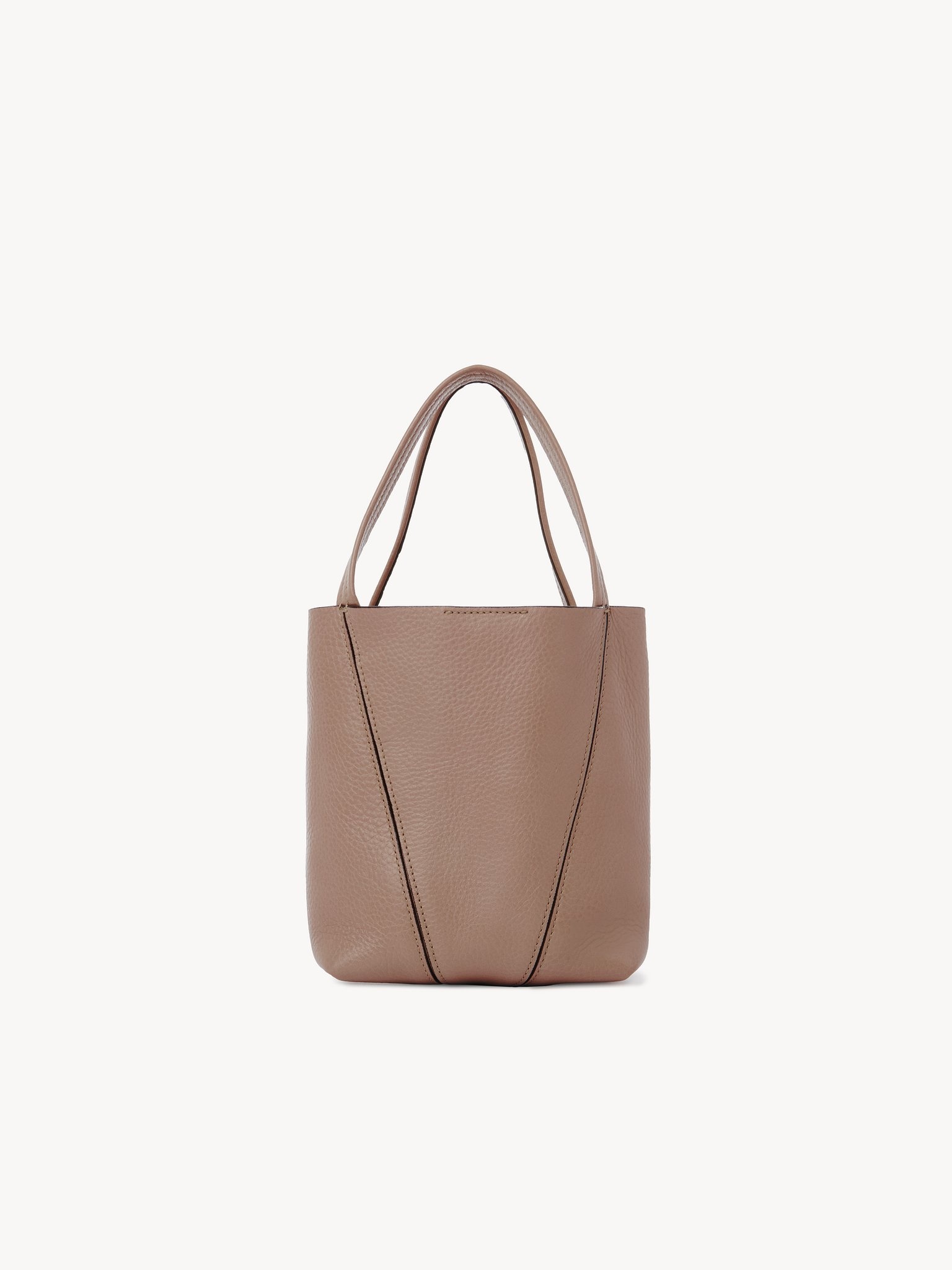 SMALL CHLOÉ SPIN TOTE BAG IN GRAINED LEATHER - 4