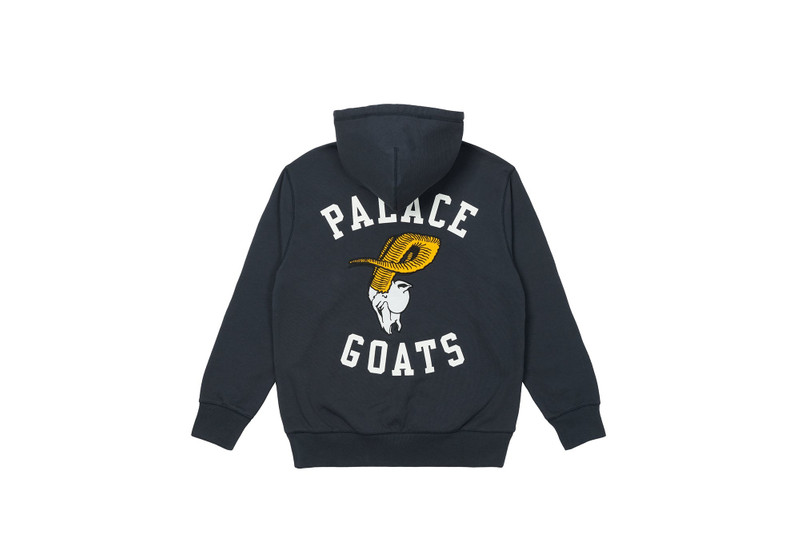 PALACE GOATS HOOD NAVY - 1