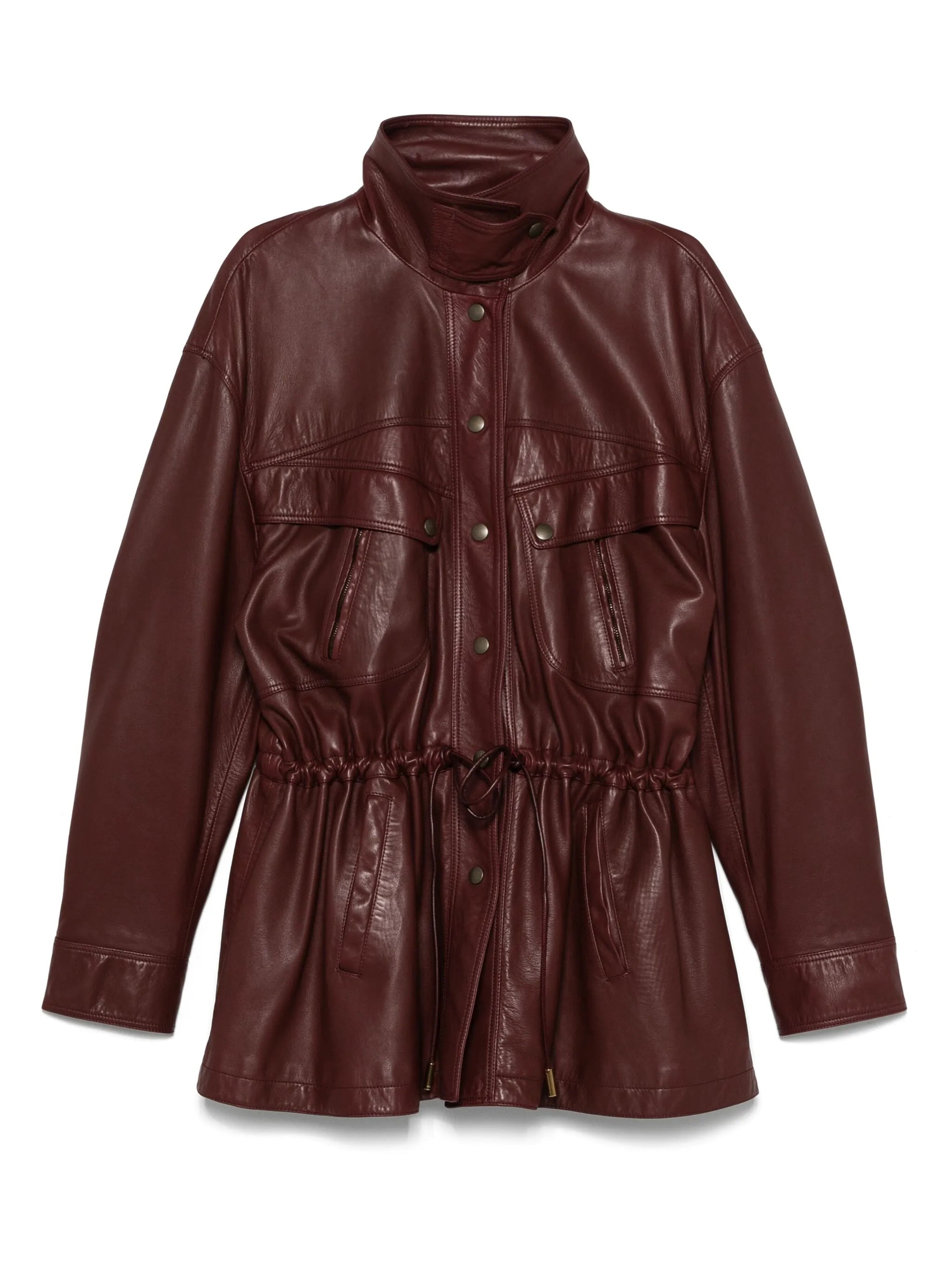 leather coat - 1