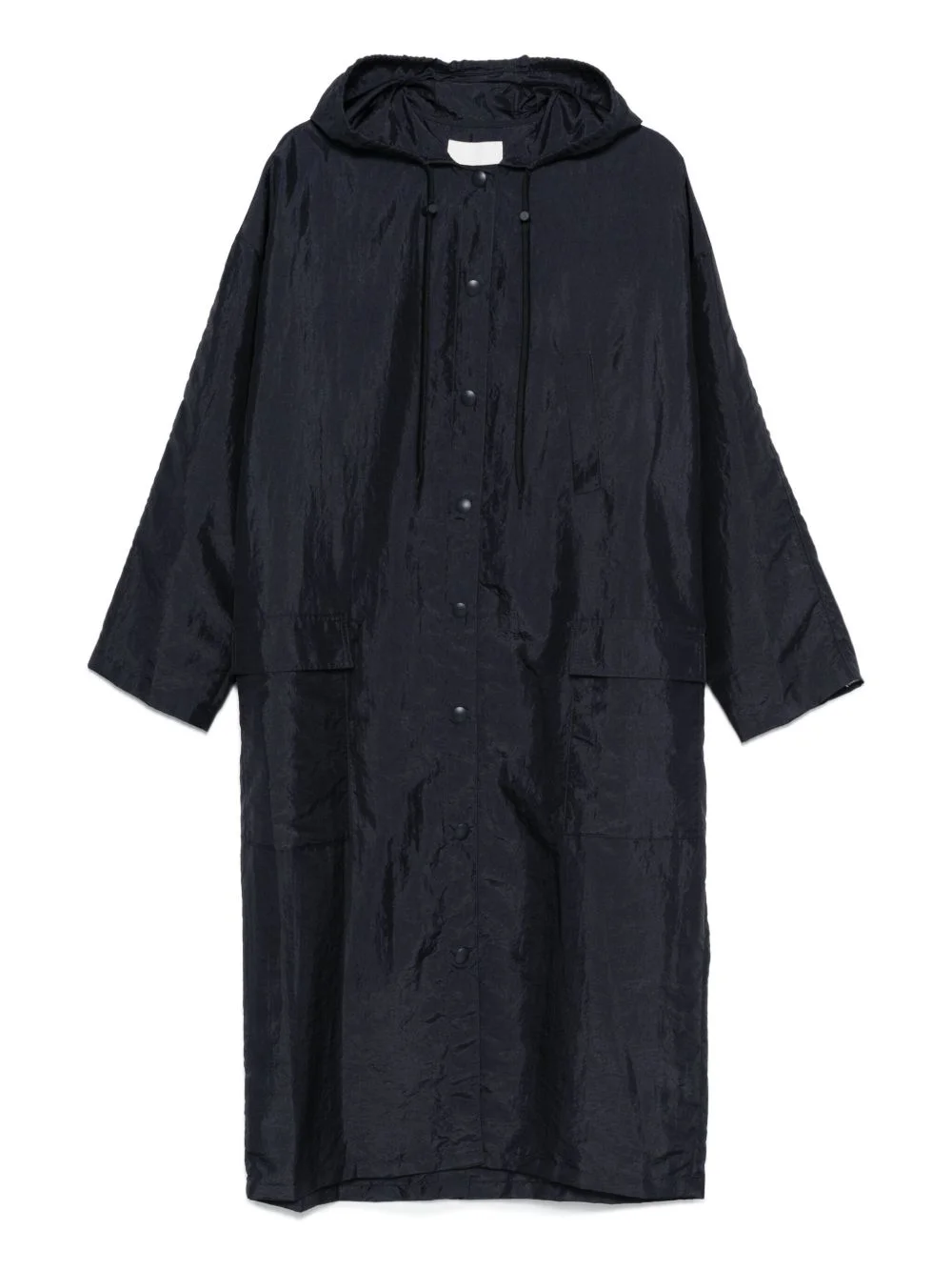 hooded button coat - 1