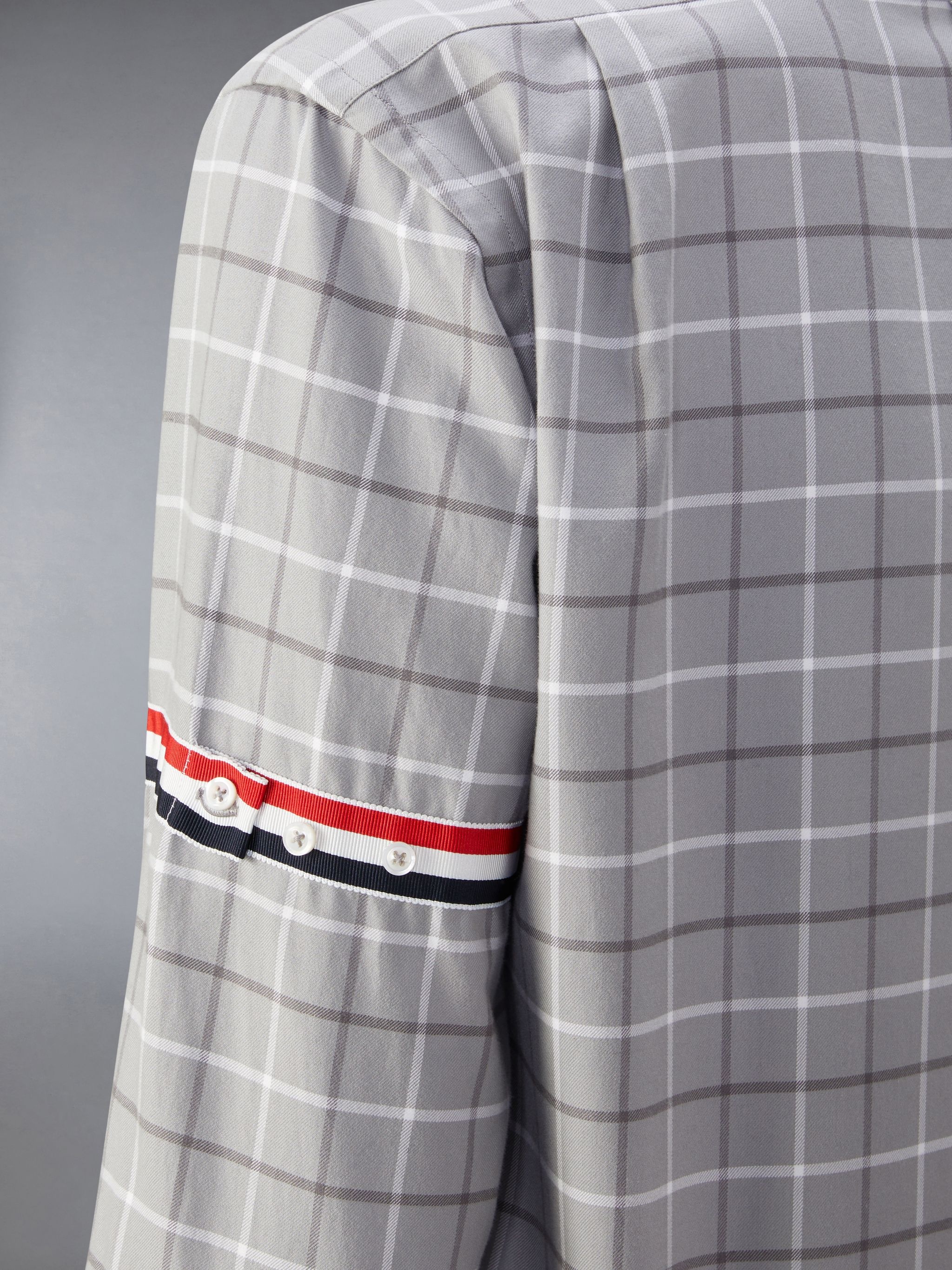 Check Cotton Flannel Armband Shirt - 8