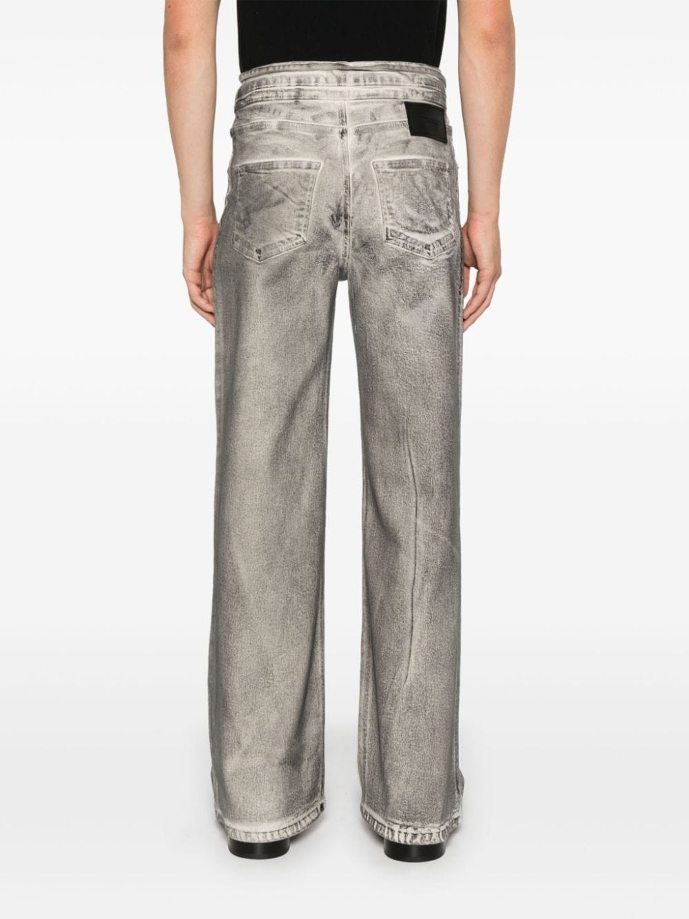 coated-finish jeans - 4