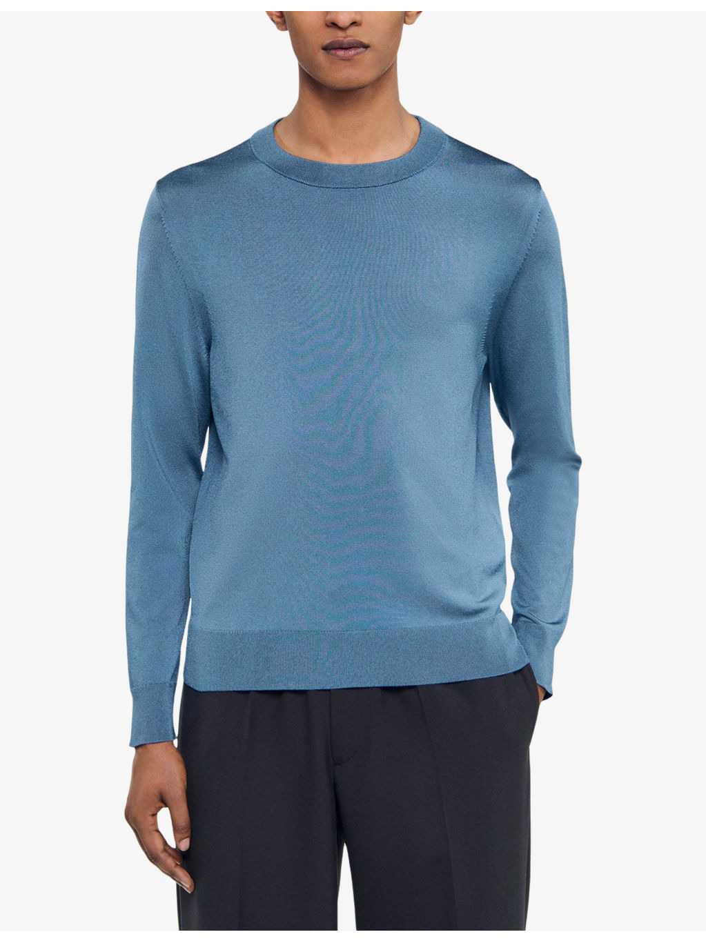 Crewneck fine-knit jumper - 3