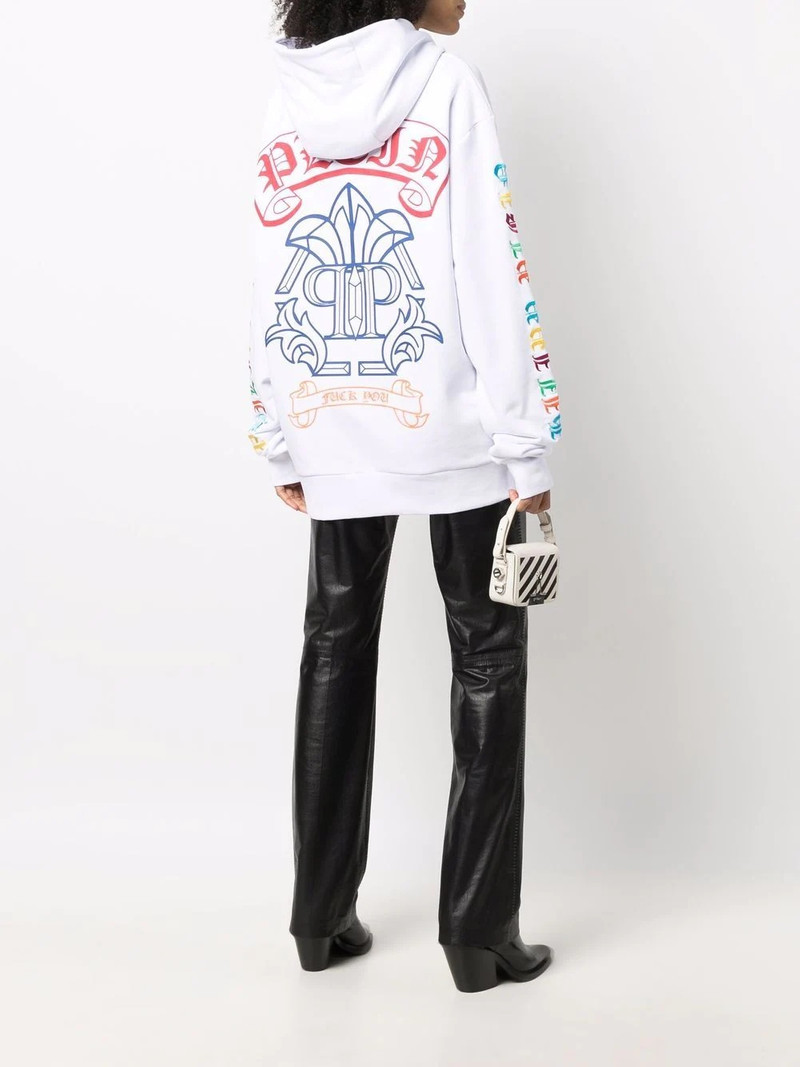 PHILIPP PLEIN Gothic Plein embroidered pullover hoodie outlook