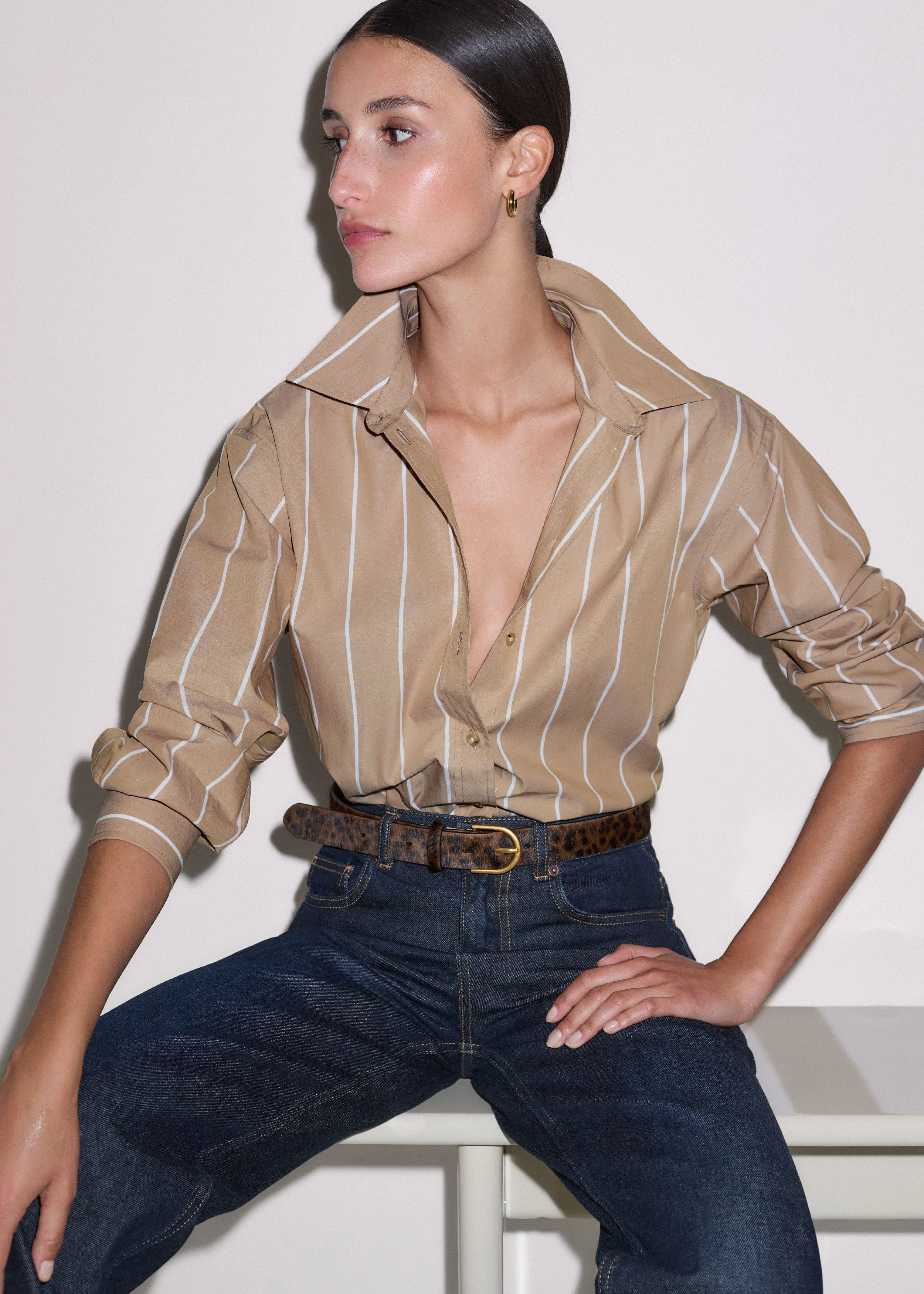Stripe Boyfriend Shirt - 1