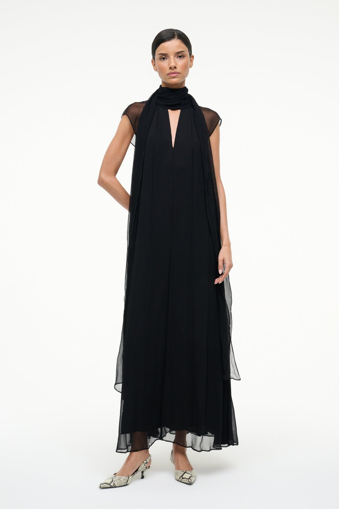 STAUD CAMILLA MAXI DRESS BLACK - 4