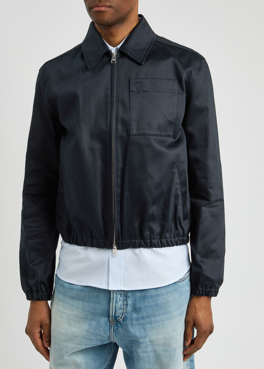 Ami Paris Logo-embroidered Cotton Jacket - 2
