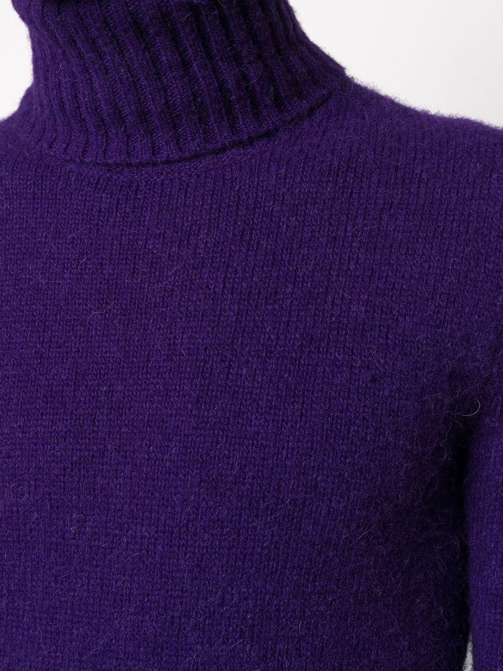 rib detail turtleneck sweater - 5