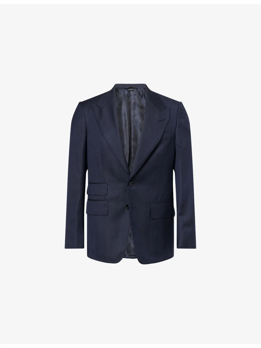 Shelton Herringbone Single-Breasted Wool Blazer - 1