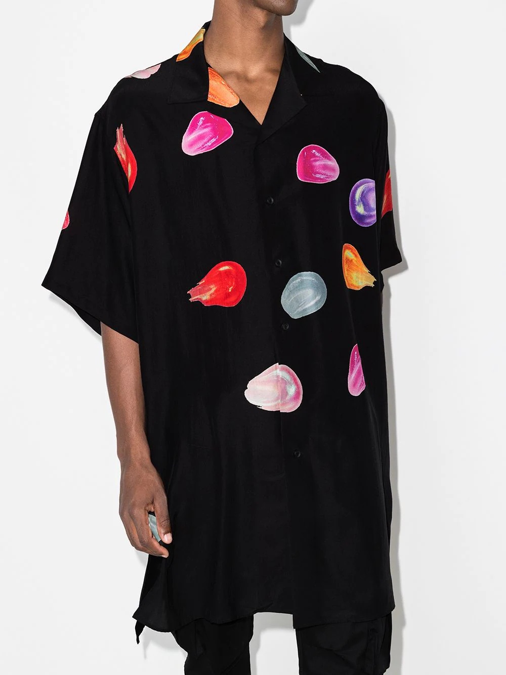 Tear short-sleeve oversized shirt - 2