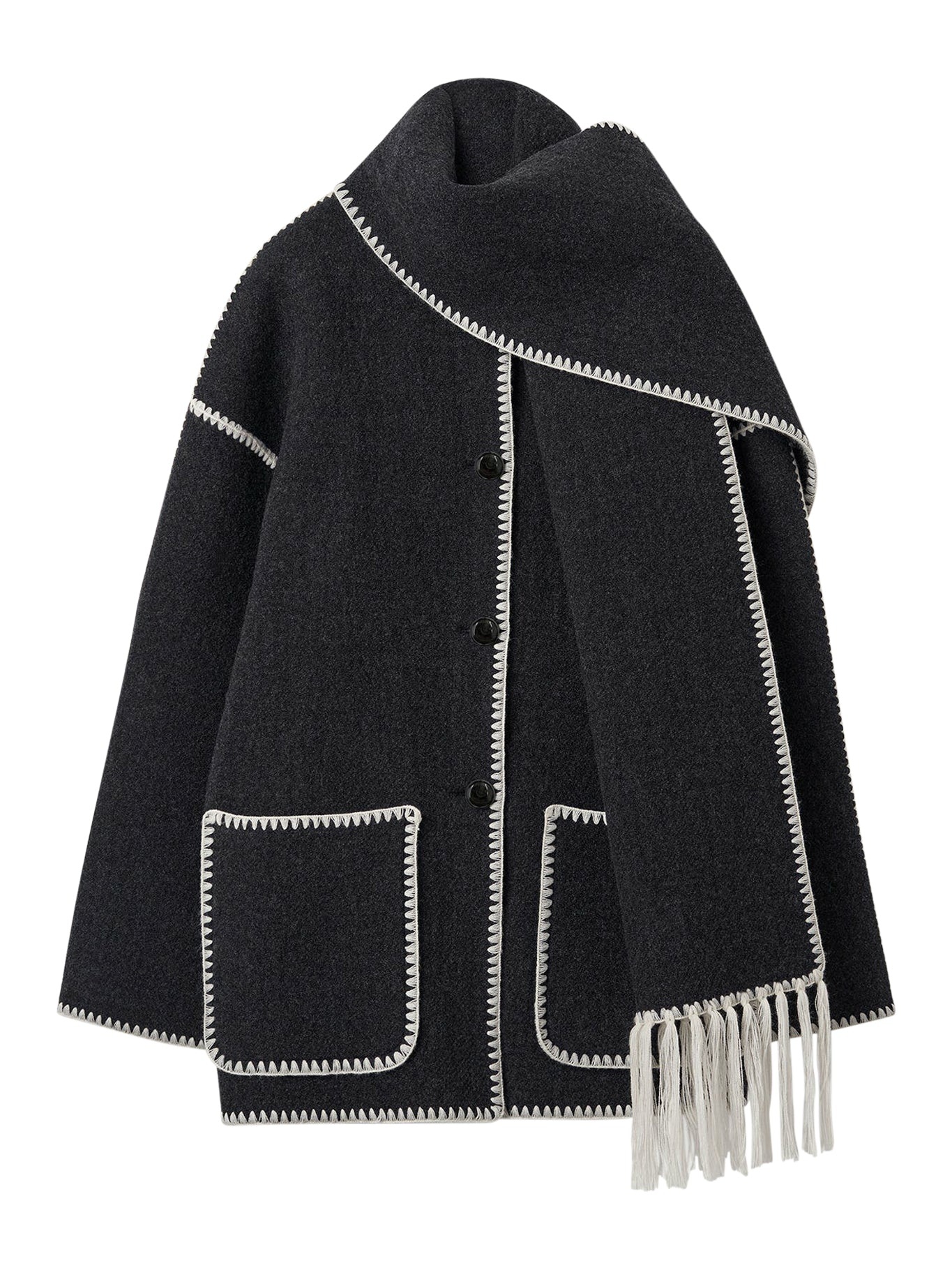 EMBROIDERED SCARF JACKET - 6