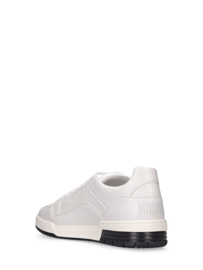 Teddy faux leather low top sneakers - 3