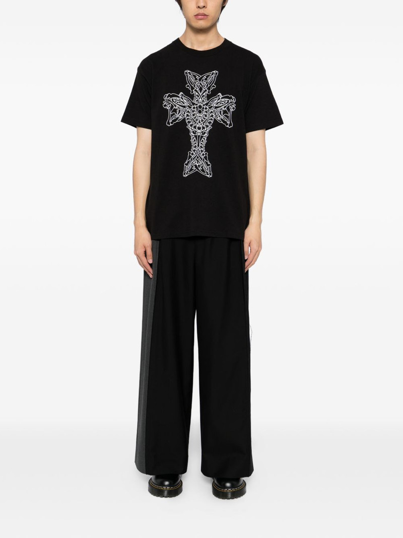 Yohji Yamamoto Y's for men × MASSES cotton printed T-shirt outlook