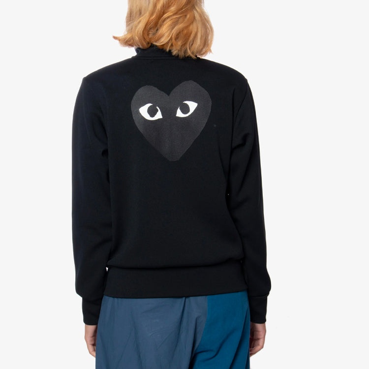 (WMNS) COMME des GARCONS PLAY Zip Sweatshirt With Big Black Heart 'Black' AZ-T255-051-1 - 4