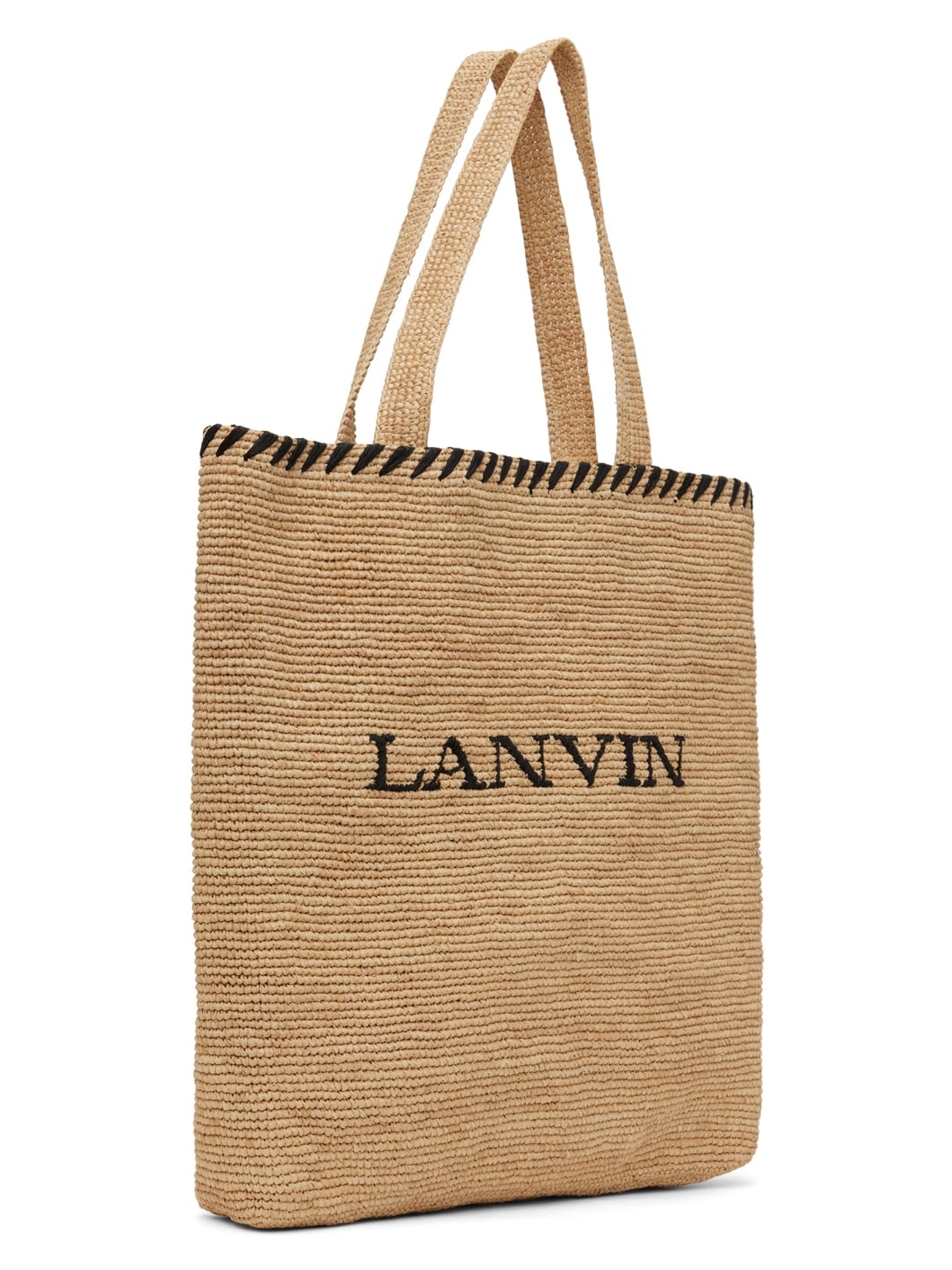 Beige Lanvin Raffia Tote - 2