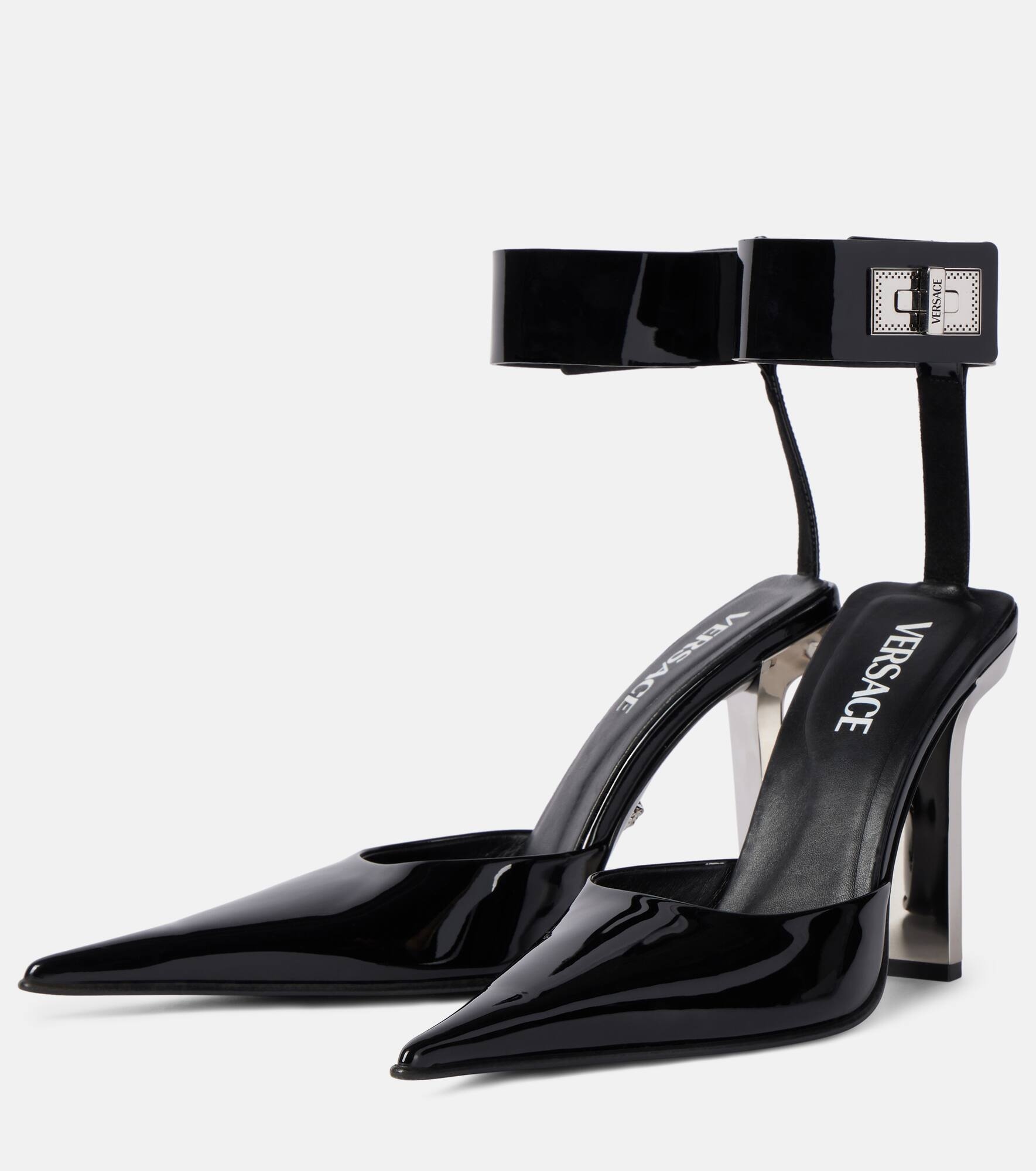 Patent leather slingback pumps - 5