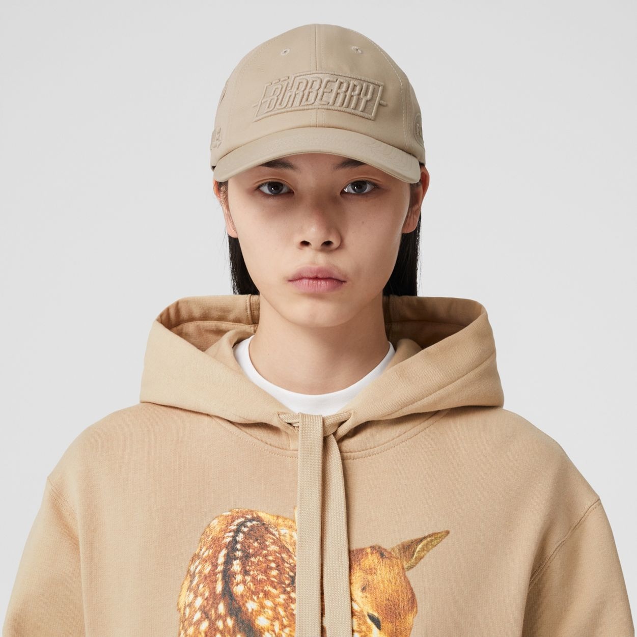 Badge Appliqué Cotton Gabardine Baseball Cap - 2