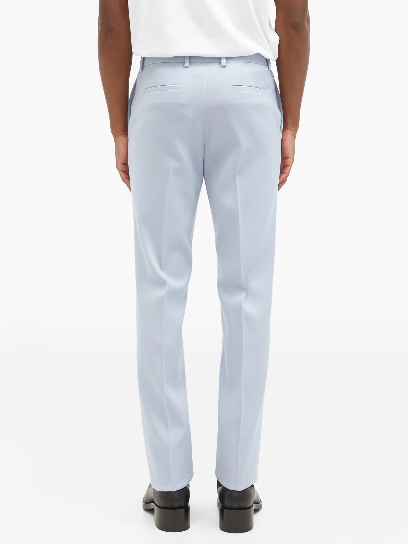 Slim-leg twill suit trousers - 5