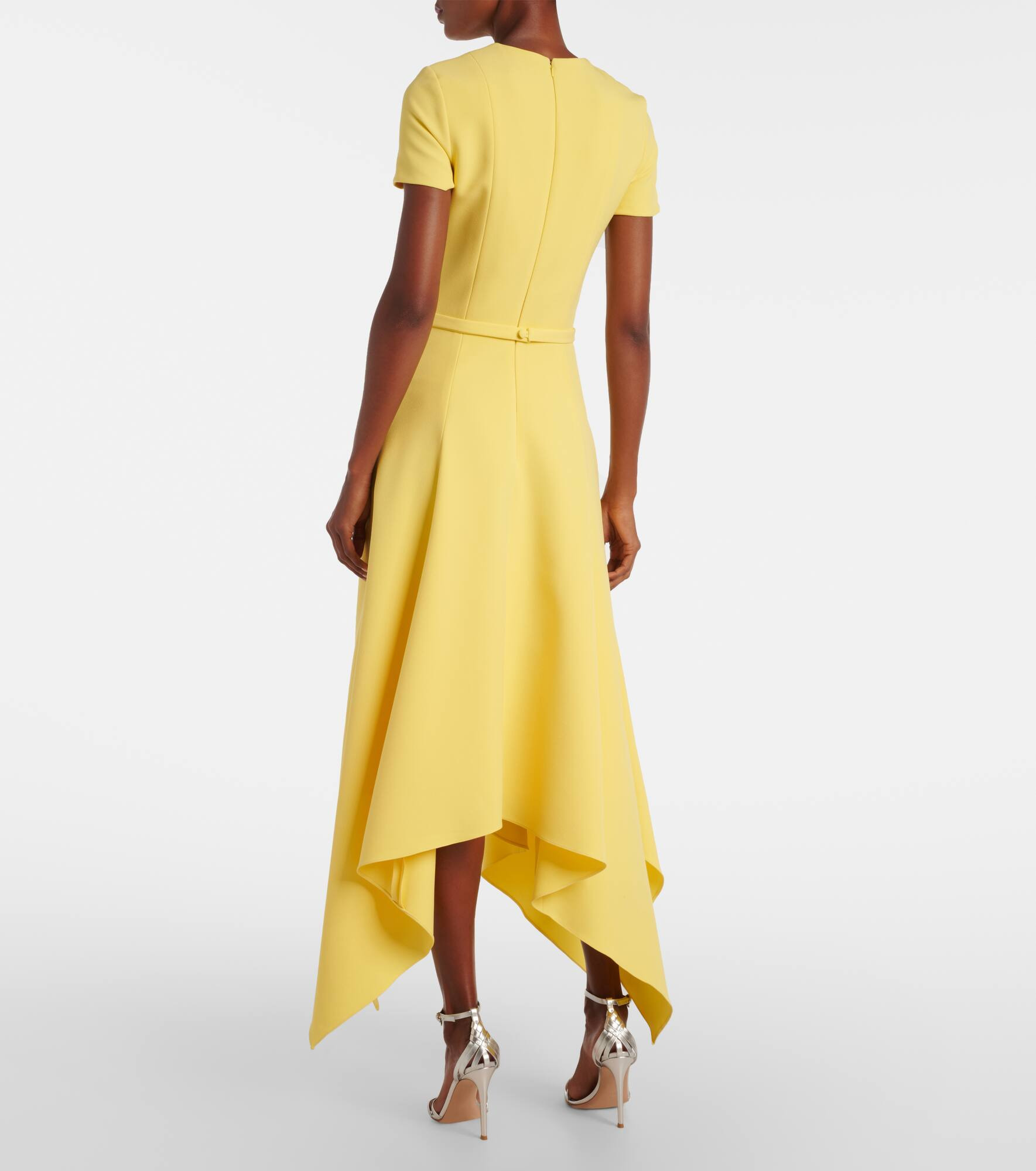 Okimi asymmetric crêpe midi dress - 3