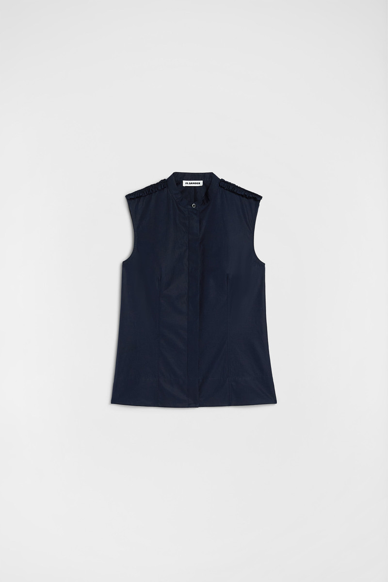 Cotton Poplin Ruffle Shirt 1