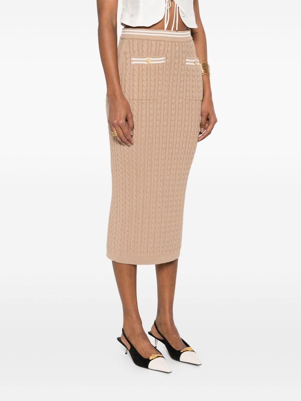 cable-knit midi skirt - 3