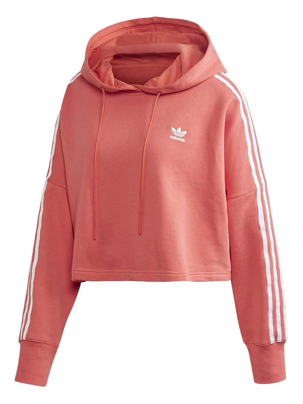 Originals Trefoil Cropped Hood WMNS "Trace Scarlet / White" - 1