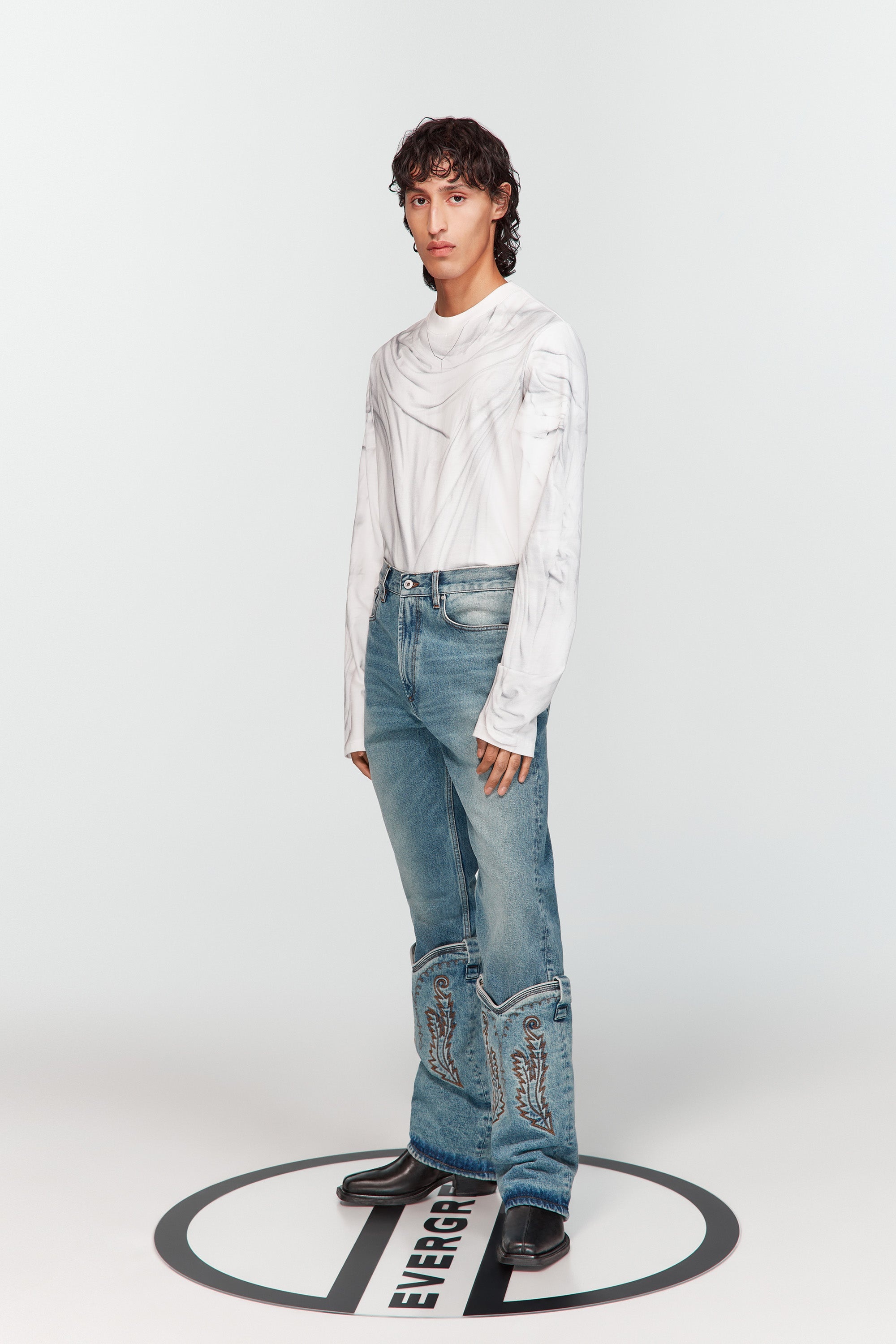 Evergreen Mini Cowboy Cuff Jeans - 5