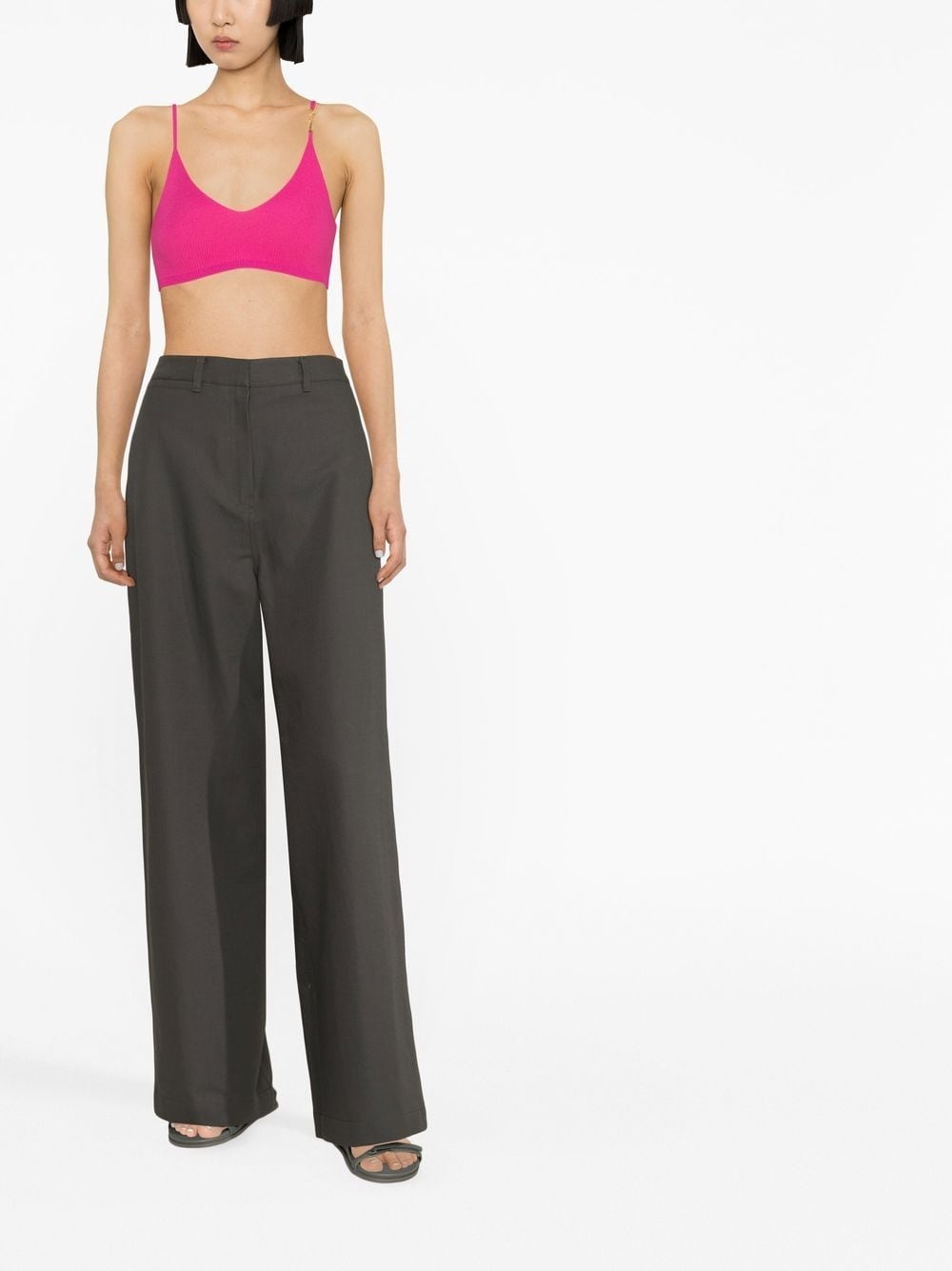 Pralu logo-plaque crop top - 2